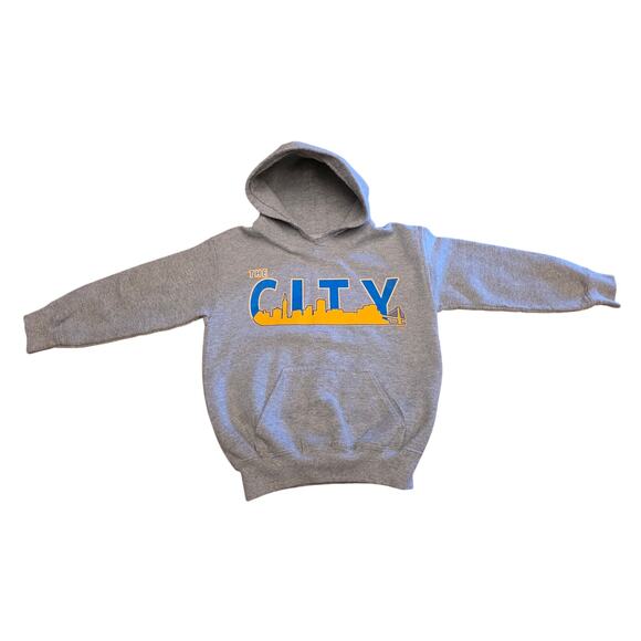 Youth XS Golden State Warriors “The City” Hoodie San Francisco Skyline Gray - Picture 1 of 5